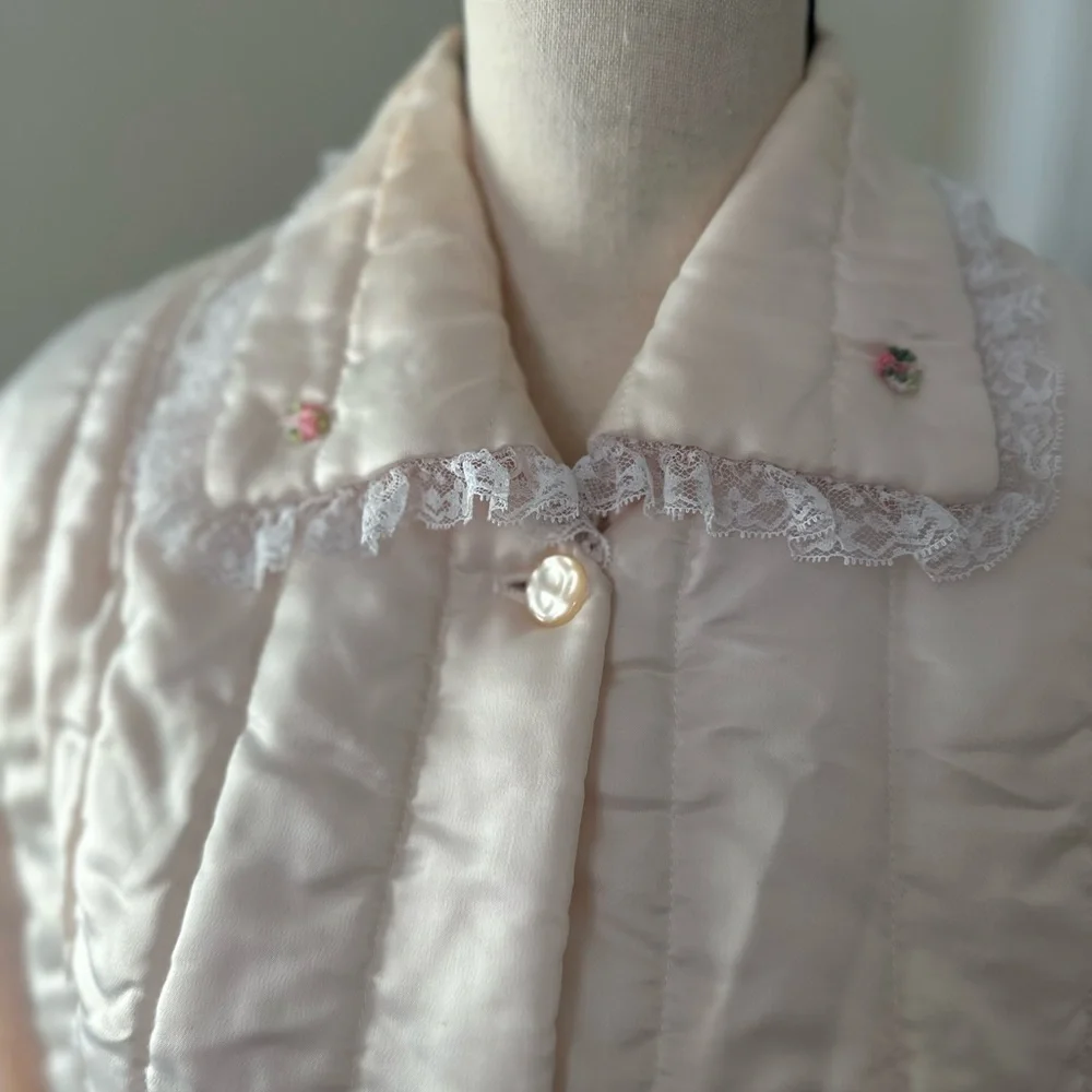 Cropped puff jacket | vintage house coat - Picture 2 of 6